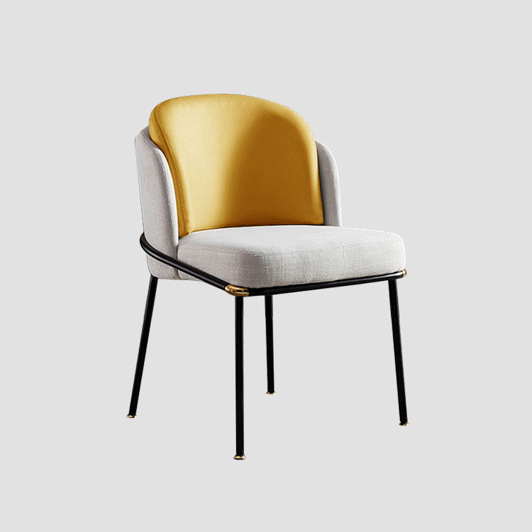 Sillas de estilo moderno, sillas sin brazos con patas de metal para cocina