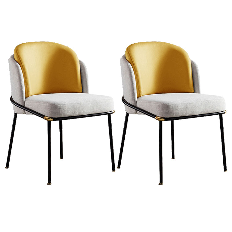 Sillas de estilo moderno, sillas sin brazos con patas de metal para cocina