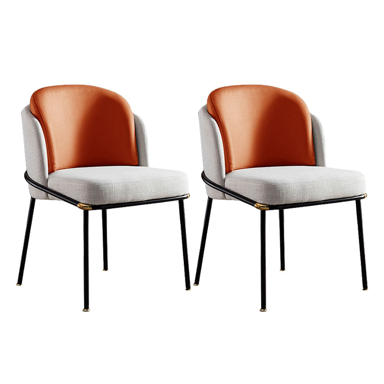Sillas de estilo moderno, sillas sin brazos con patas de metal para cocina