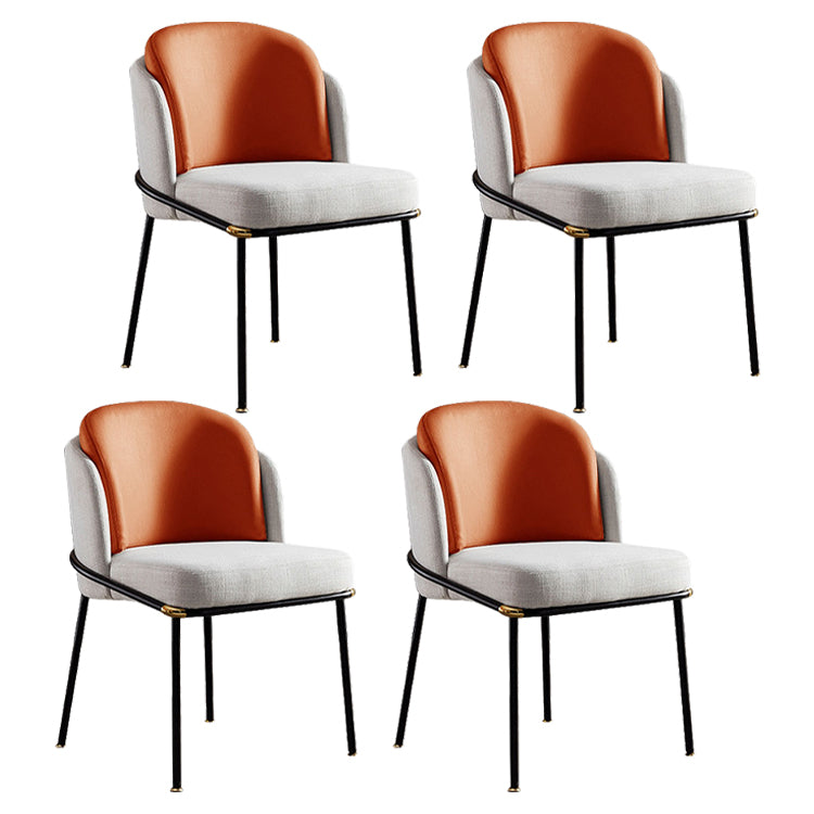 Sillas de estilo moderno, sillas sin brazos con patas de metal para cocina