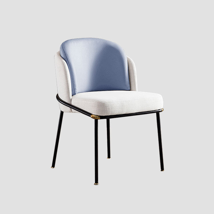 Sillas de estilo moderno, sillas sin brazos con patas de metal para cocina