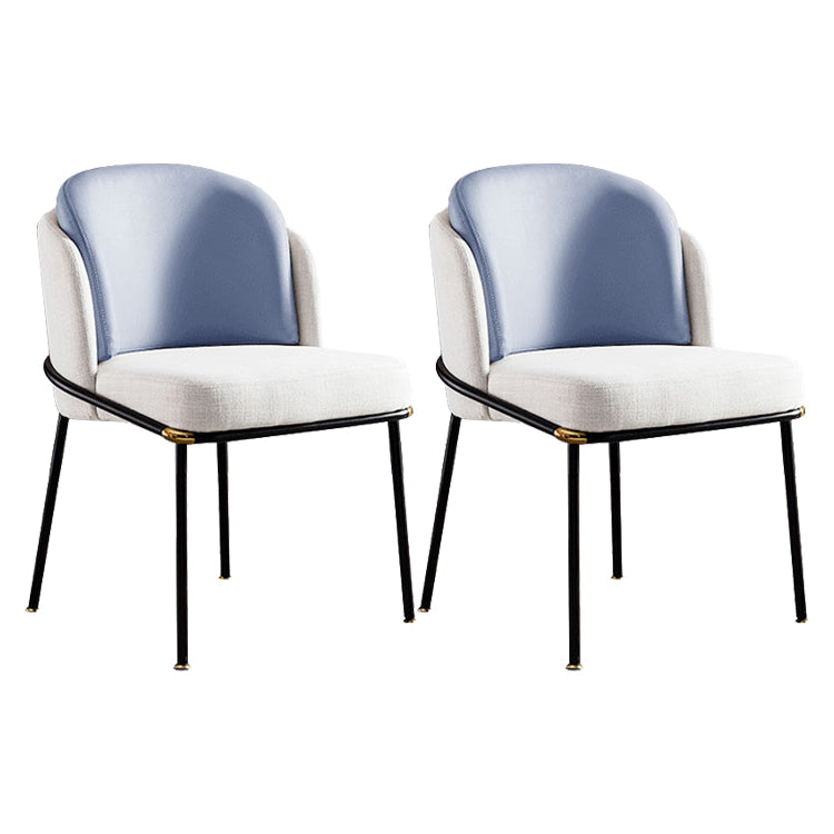 Sillas de estilo moderno, sillas sin brazos con patas de metal para cocina