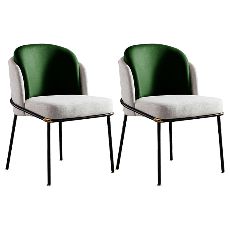 Sillas de estilo moderno, sillas sin brazos con patas de metal para cocina