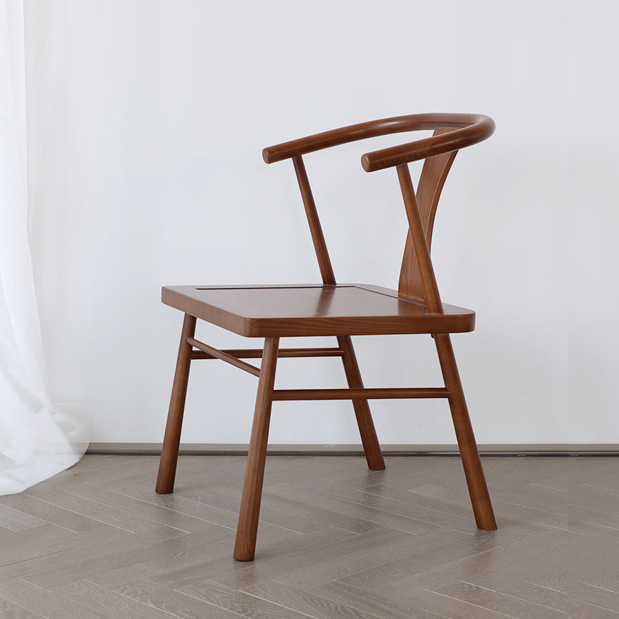 Silla de estilo tradicional, sillas sin brazos con patas de madera para cocina