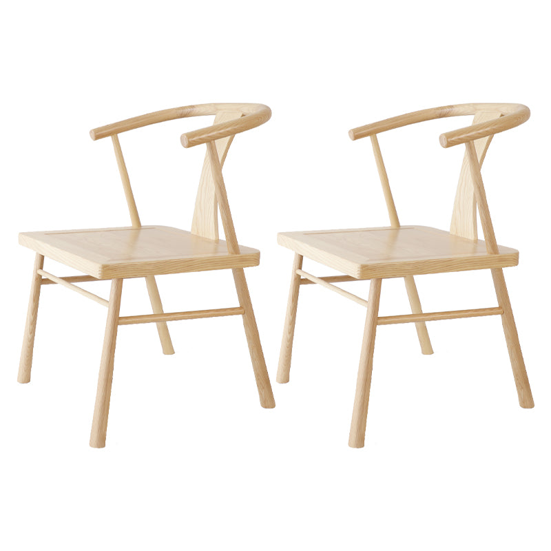 Silla de estilo tradicional, sillas sin brazos con patas de madera para cocina