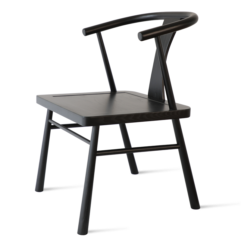 Silla de estilo tradicional, sillas sin brazos con patas de madera para cocina