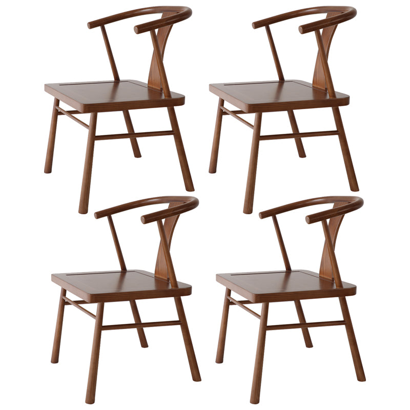 Silla de estilo tradicional, sillas sin brazos con patas de madera para cocina