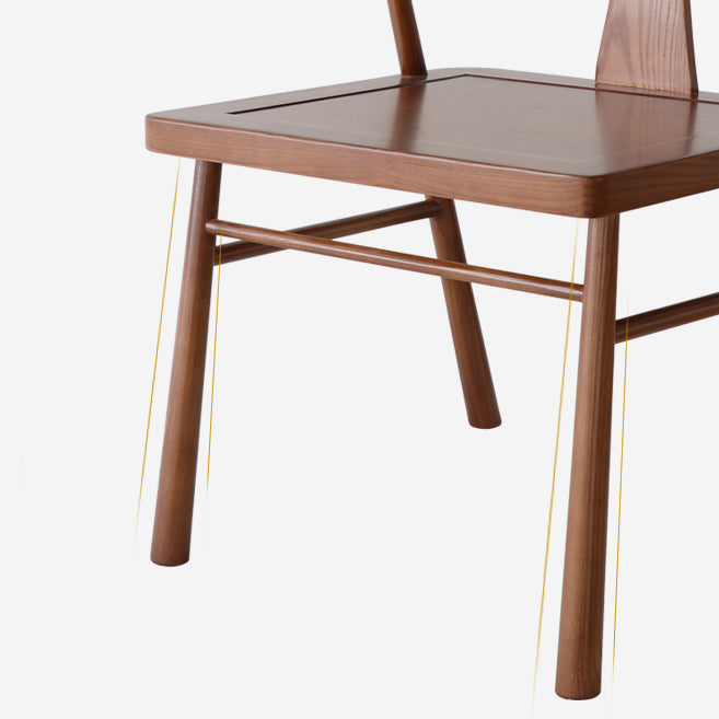 Silla de estilo tradicional, sillas sin brazos con patas de madera para cocina