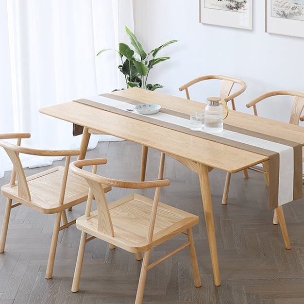 Silla de estilo tradicional, sillas sin brazos con patas de madera para cocina