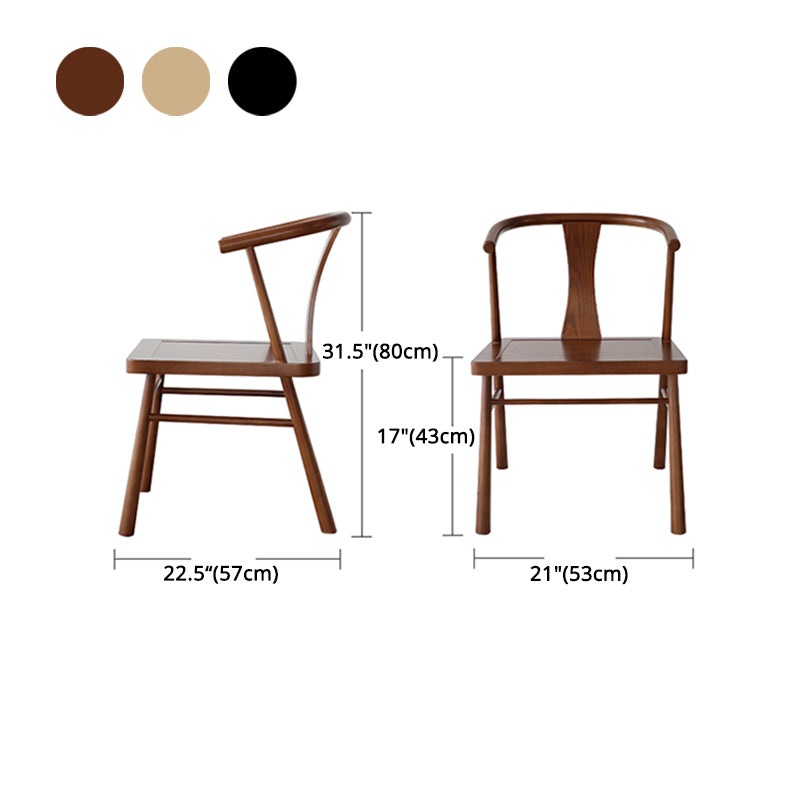 Silla de estilo tradicional, sillas sin brazos con patas de madera para cocina