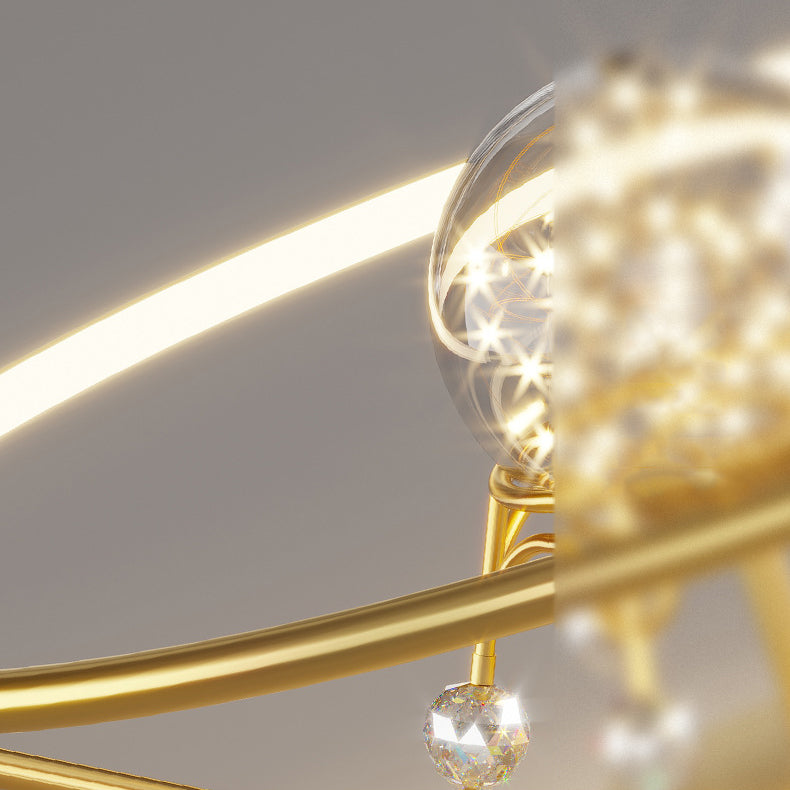 Sphère contemporaine Flush Lightture Metal 2 Lumière Lumière Flushmount Éclairage pour chambre à coucher