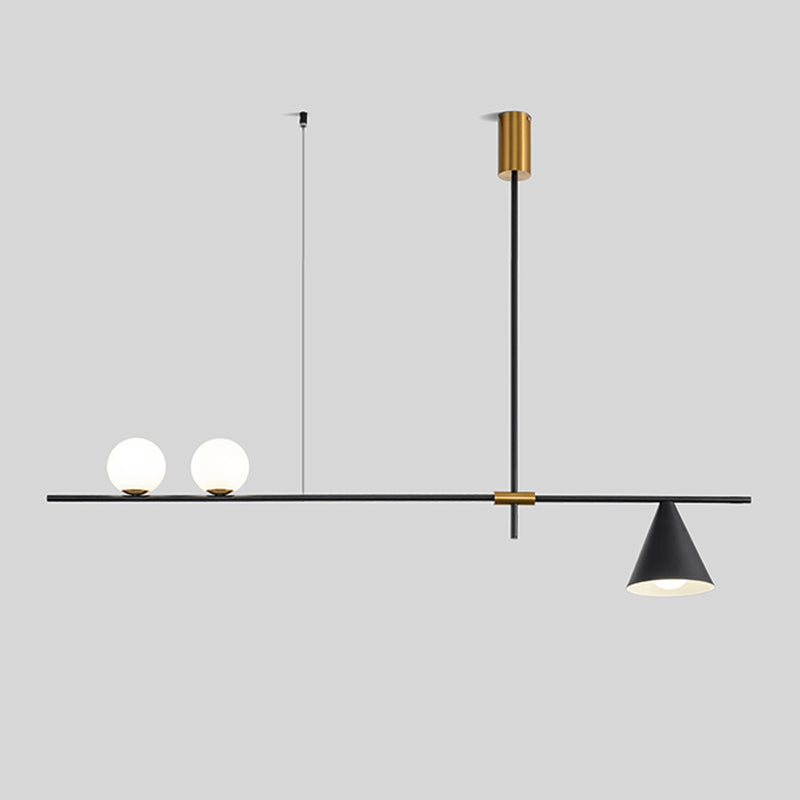 Luces colgantes de cocina modernas luces colgantes de isla esférica vidrio blanco