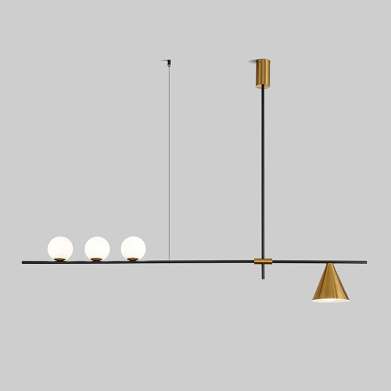 Luces colgantes de cocina modernas luces colgantes de isla esférica vidrio blanco