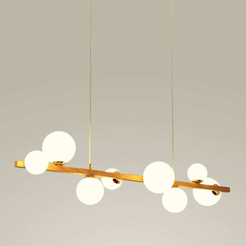 Luces contemporáneas de la isla de la esfera de la isla de la isla en marrón