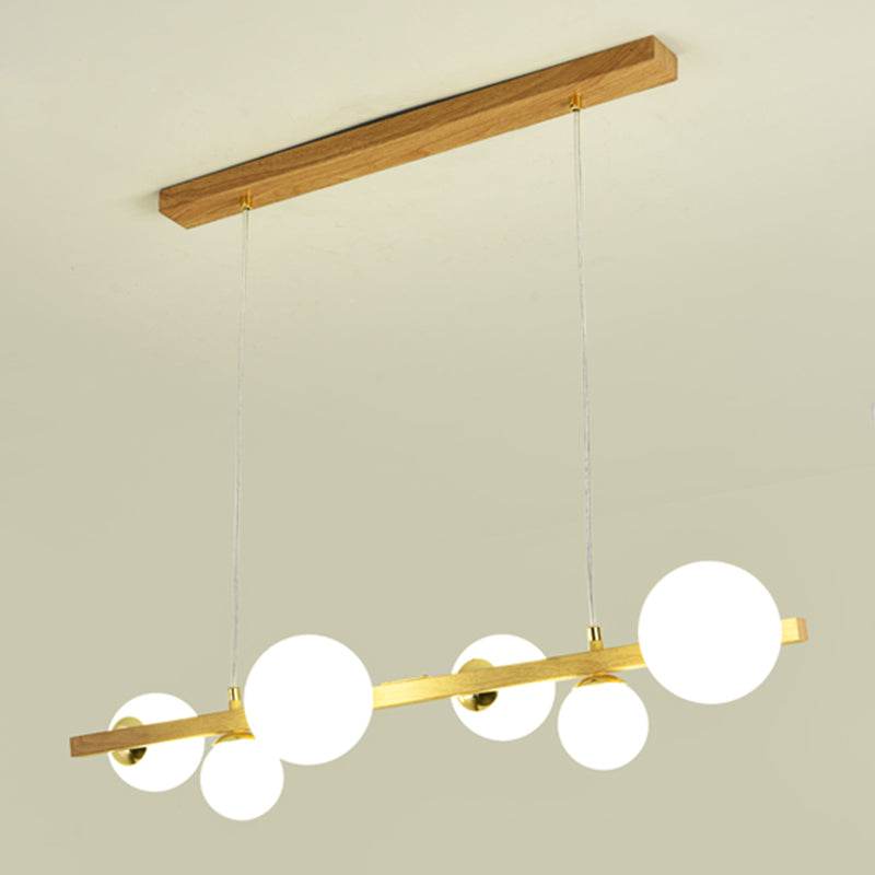 Luces contemporáneas de la isla de la esfera de la isla de la isla en marrón