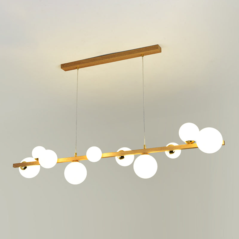 Luces contemporáneas de la isla de la esfera de la isla de la isla en marrón