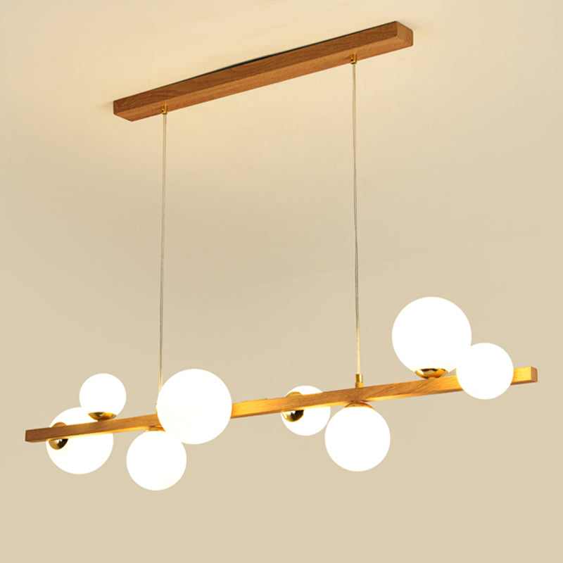 Luces contemporáneas de la isla de la esfera de la isla de la isla en marrón