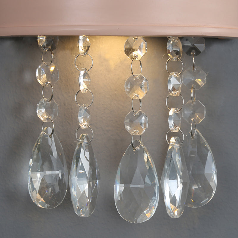 Modern Style Wall Light Colorful Crown Shape Wall Sconce with Crystal for Bedroom