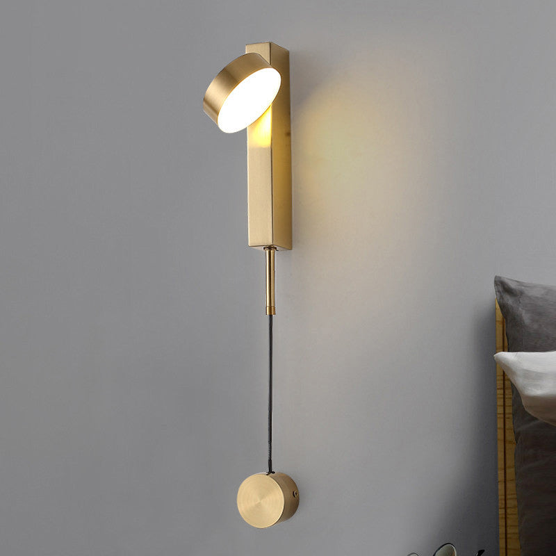 Nordic Style Metal Wall Light Geometric Rotatable LED Wall Sconce for Living Room