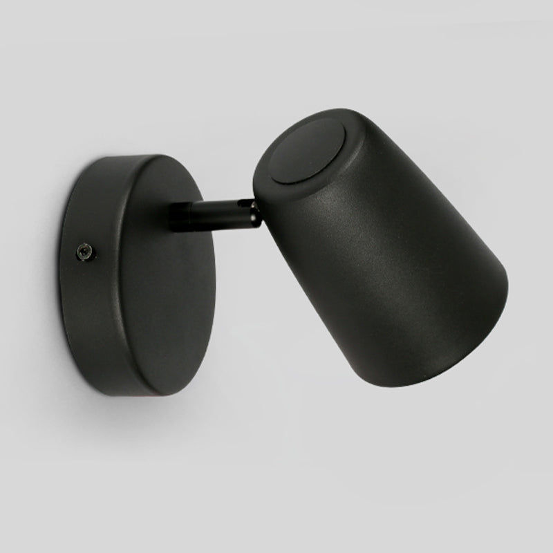 Cylindre de lumière murale en métal moderne à 1 lumière