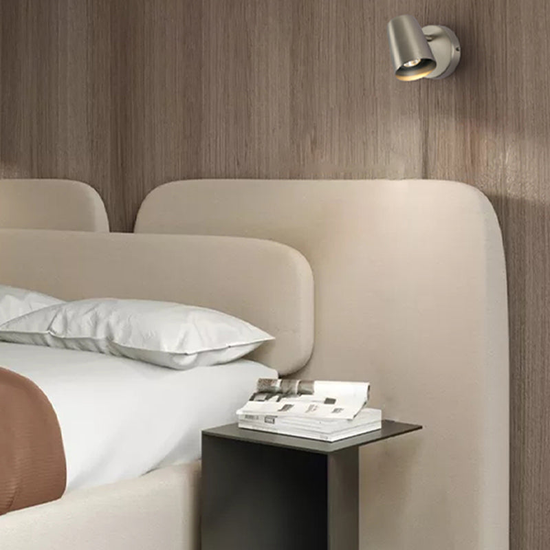 Cylindre de lumière murale en métal moderne à 1 lumière