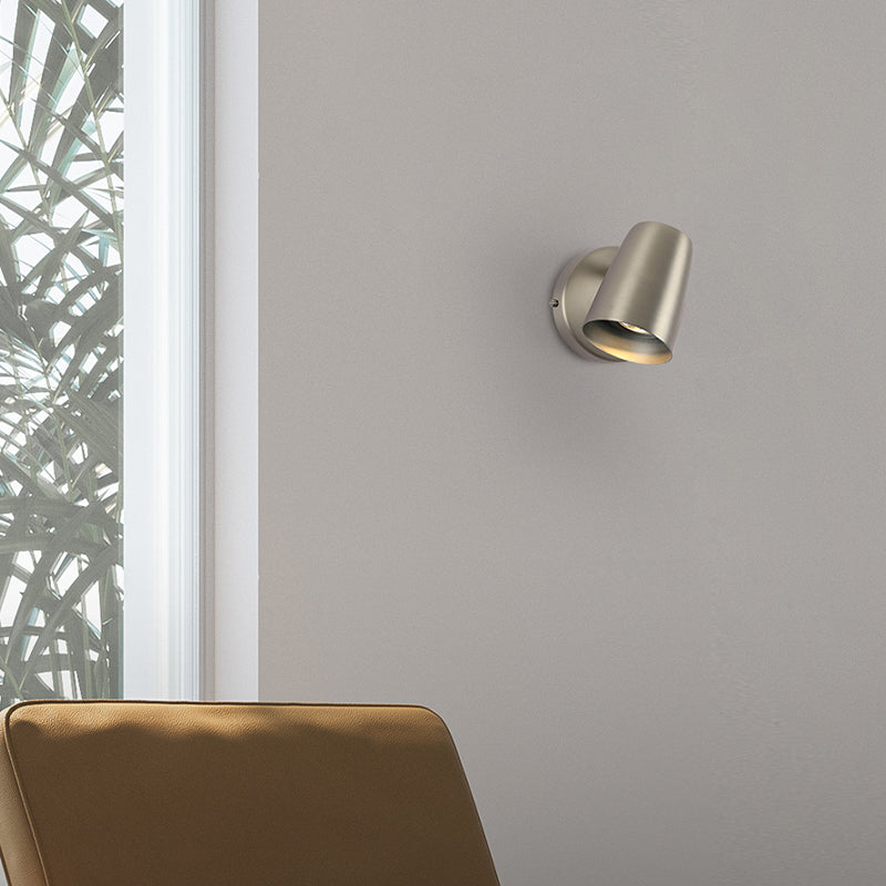 Cylindre de lumière murale en métal moderne à 1 lumière