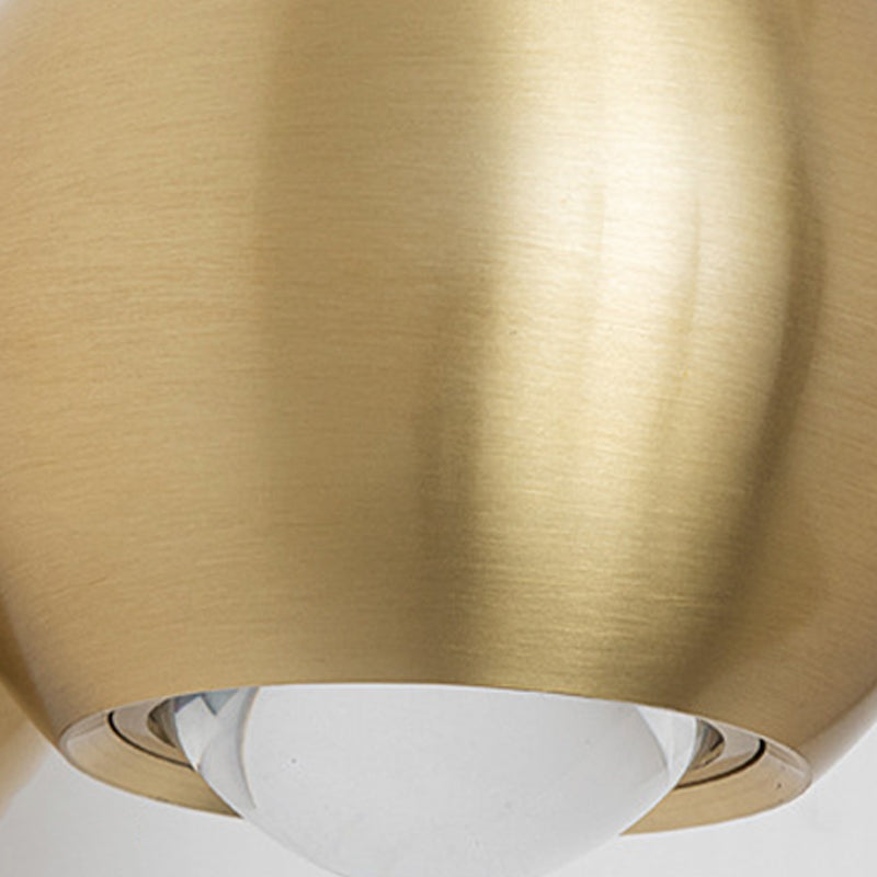 Nordic Style Brass Wall Light Geometric LED Wall Sconce in Gold for Bedroom