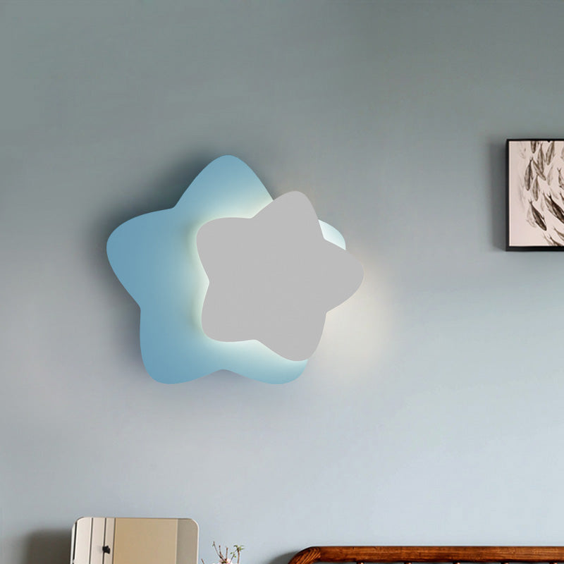 Forma unica a parete leggera in stile metallo 1 metallo a parete leggera in blu