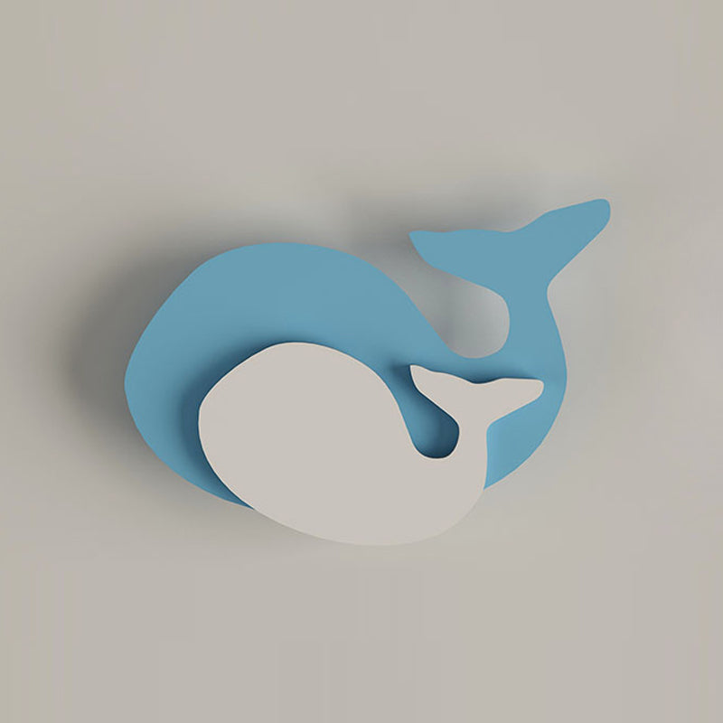 Forma unica a parete leggera in stile metallo 1 metallo a parete leggera in blu