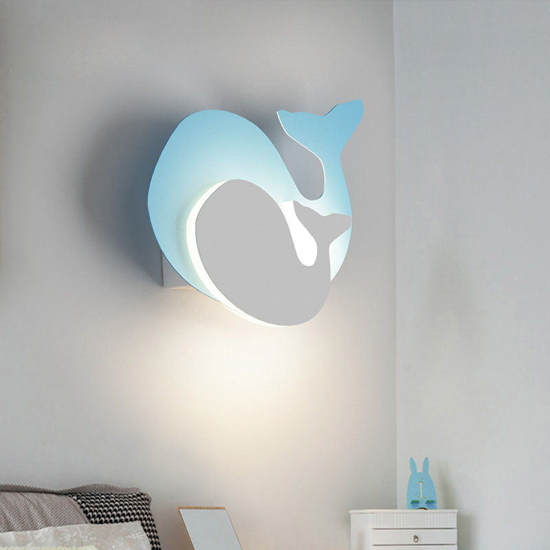 Forma unica a parete leggera in stile metallo 1 metallo a parete leggera in blu