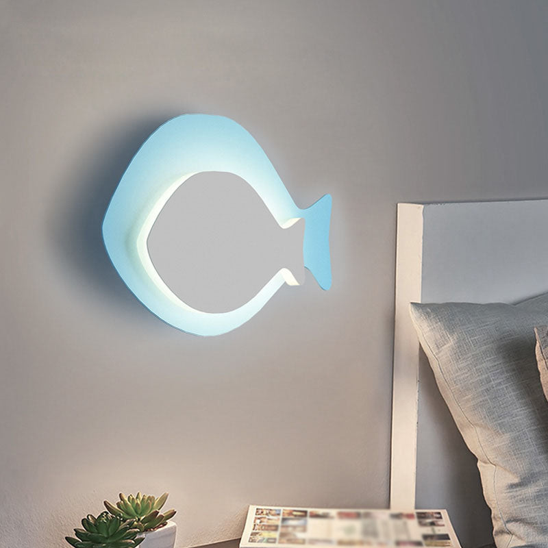 Forma unica a parete leggera in stile metallo 1 metallo a parete leggera in blu