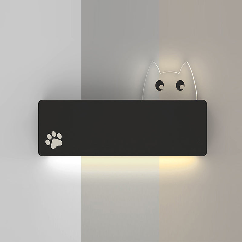 Forma a forma di gatto Light Kids Style Metal 1 Light Wall Monte Light