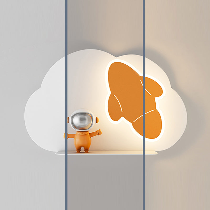 Unique Shape Wall Light Kids Style Metal 1 Light Wall Mount Light