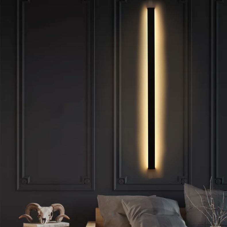 Luces de pared de forma lineal Estilo moderno 2 luces de montaje de pared ligera en negro