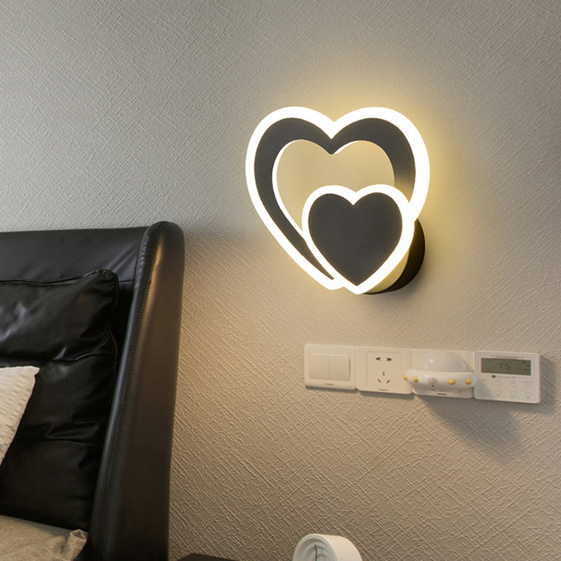 Modern Style Geometric Wall Mounted Lamps Metal 2 Lights Wall Lights