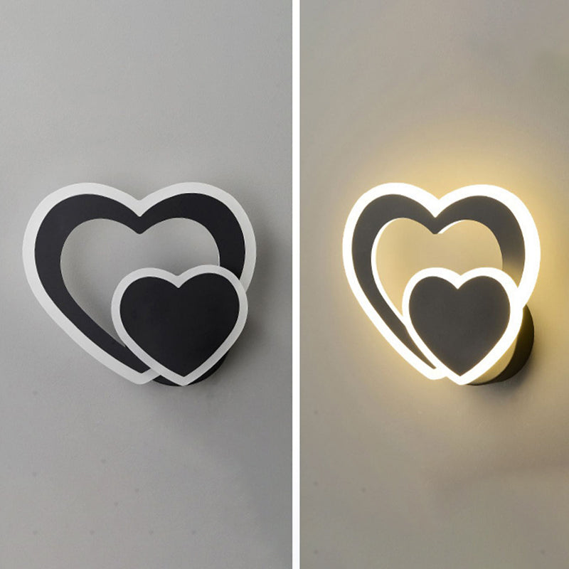 Modern Style Geometric Wall Mounted Lamps Metal 2 Lights Wall Lights