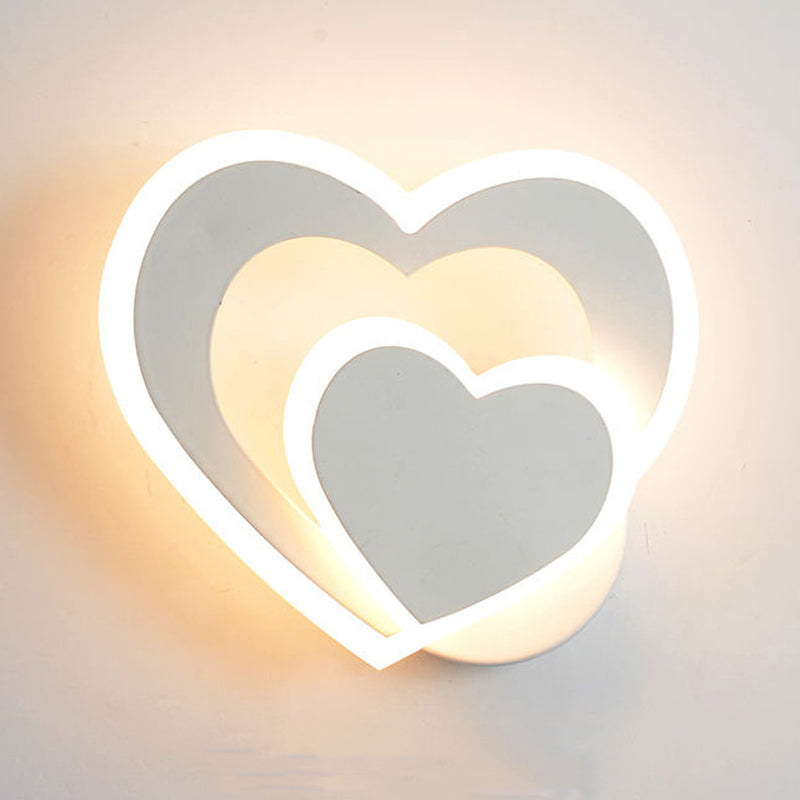 Modern Style Geometric Wall Mounted Lamps Metal 2 Lights Wall Lights