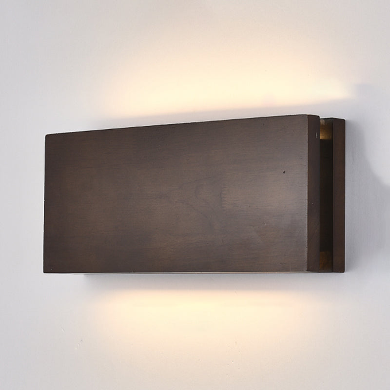 Geometría de 2 luces Diclas de pared de madera de estilo moderno para dormitorio