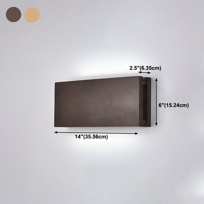 Geometría de 2 luces Diclas de pared de madera de estilo moderno para dormitorio