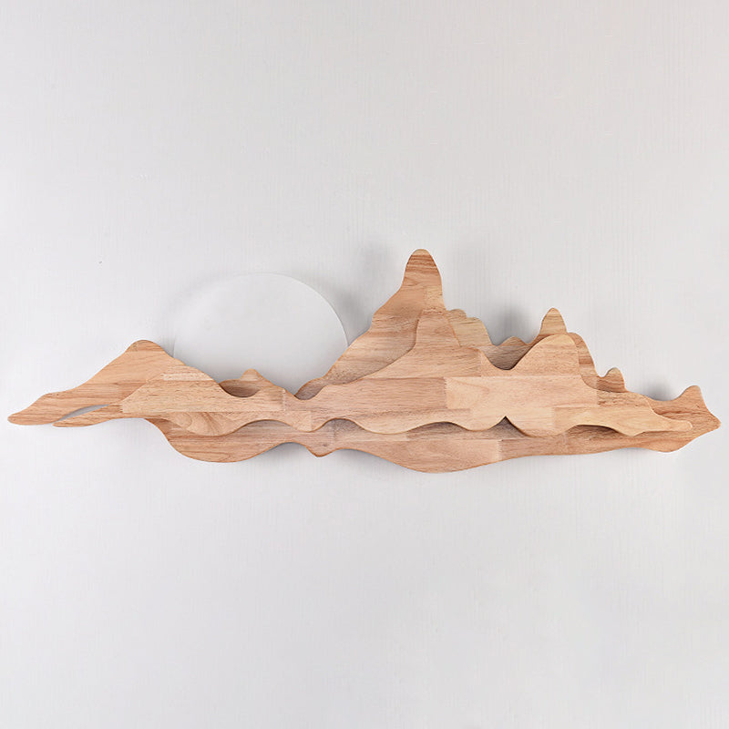 1 luci di luce unica unica in stile moderno illuminazione a parete in legno per camera da letto