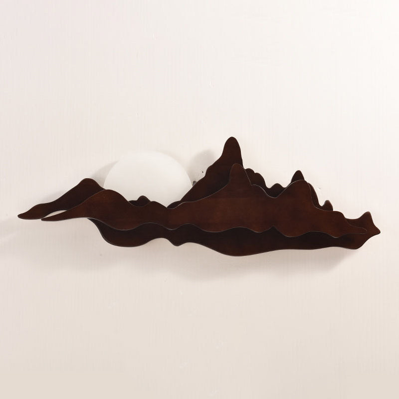 1 luci di luce unica unica in stile moderno illuminazione a parete in legno per camera da letto