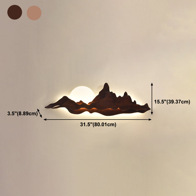 1 luci di luce unica unica in stile moderno illuminazione a parete in legno per camera da letto