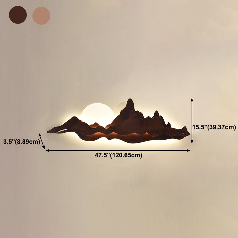 1 luci di luce unica unica in stile moderno illuminazione a parete in legno per camera da letto