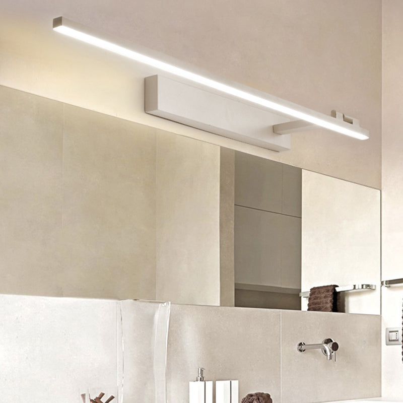 Metal Linear Shade Wall Sconce Modern Style 1 Light Mirror Wall Mounted Light Fixture