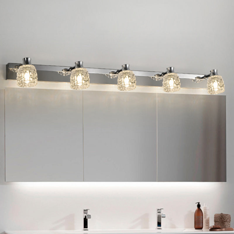 Geometric Vanity Lighting Modern Style Crystal Multi Lights Vanity Lighting