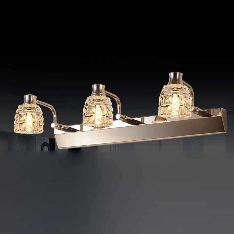 Geometric Vanity Lighting Modern Style Crystal Multi Lights Vanity Lighting