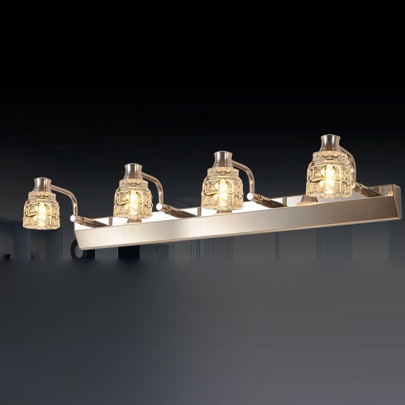 Geometric Vanity Lighting Modern Style Crystal Multi Lights Vanity Lighting