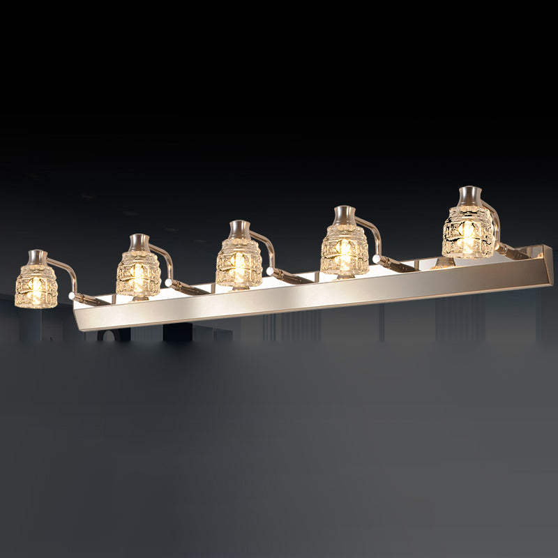 Geometric Vanity Lighting Modern Style Crystal Multi Lights Vanity Lighting