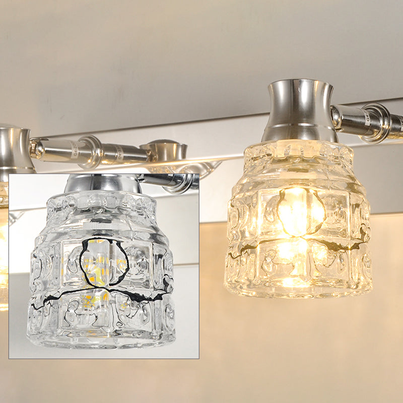 Geometric Vanity Lighting Modern Style Crystal Multi Lights Vanity Lighting