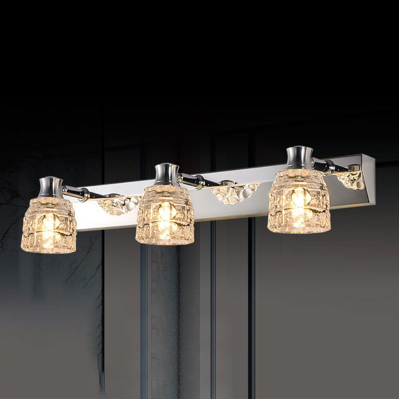 Geometric Vanity Lighting Modern Style Crystal Multi Lights Vanity Lighting